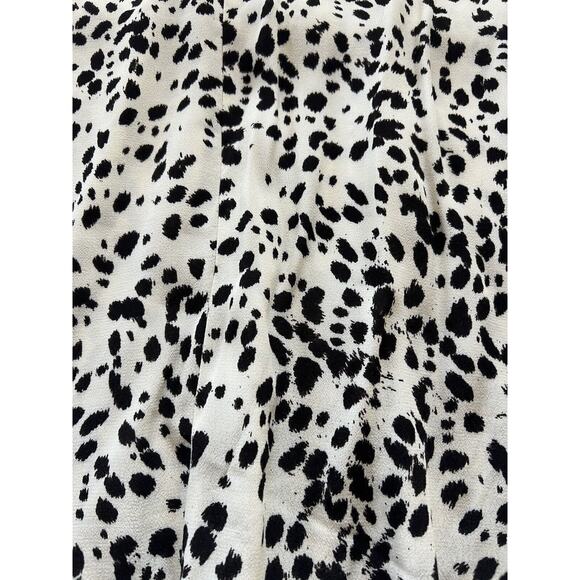 Karen Kane Women’s Long Sleeve Lace Up Cheetah Print Blouse Black Ivory XL - Picture 8 of 10